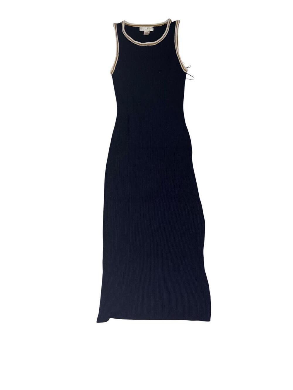 Caroline Constas Knit Stretch Maxi Dress Navy Sz S Nautical Boho Luxury